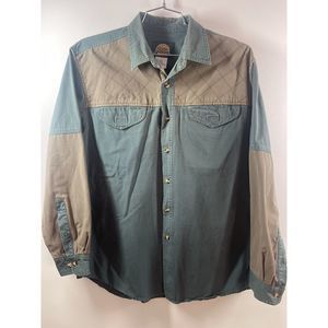 Men’s Cabelas Casual Shirt‎ Large OUTDOOR GEAR Long Sleeve All Cotton Heavy